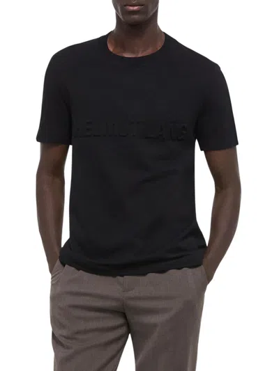 HELMUT LANG MEN'S EMBOSSED LOGO COTTON T-SHIRT