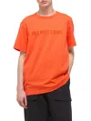 Helmut Lang Men's Logo Oversized Short-sleeve T-shirt In Safety Orange