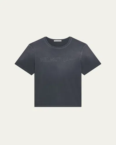 Helmut Lang Men's Faded Logo Print T-shirt In Blue