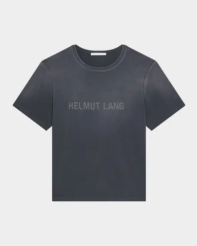 HELMUT LANG MEN'S FADED LOGO PRINT T-SHIRT