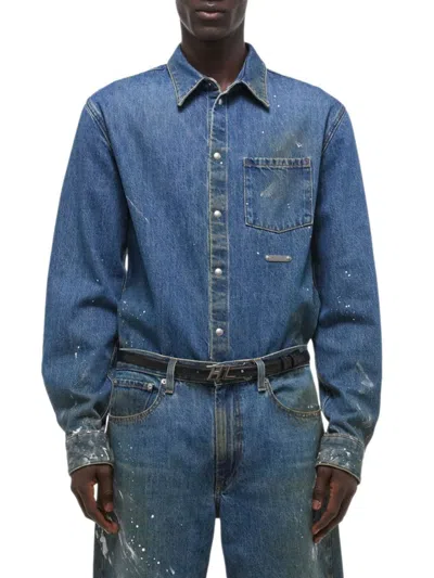 Helmut Lang Denim Shirt Jacket In Indigo
