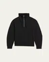 Helmut Lang Men's Funnel-neck Zip-front Cotton Sweatshirt In Black