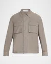 Helmut Lang Men's Garment-dyed Cotton Utility Jacket In Neutral