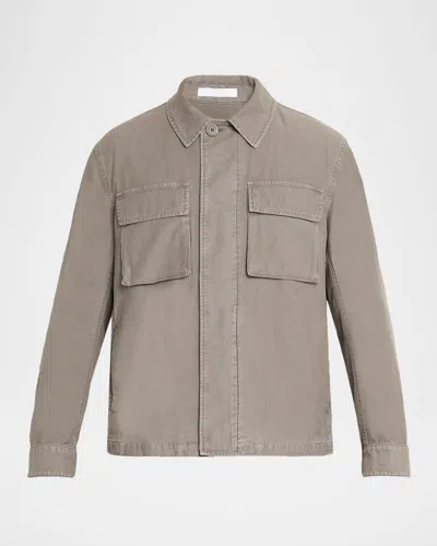 Helmut Lang Men's Garment-dyed Cotton Utility Jacket In Neutral