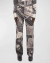 HELMUT LANG MEN'S GRAPHIC CARPENTER JEANS