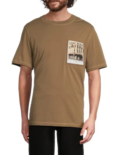 Helmut Lang Men's Graphic Cotton T-shirt In Green