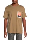 Helmut Lang Men's Graphic Patch Pocket Cotton T-shirt In Brown