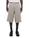 Helmut Lang Men's Gusset Cotton Sweatshorts In Stone