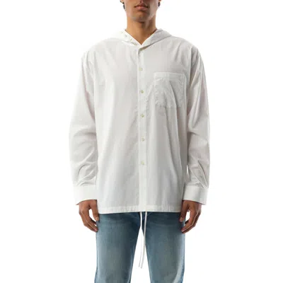 Helmut Lang Men's Hoodie Shirt In White