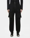 HELMUT LANG MEN'S JERSEY ZIP CARGO PANTS