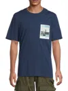 Helmut Lang Men's K-postcard Photo T-shirt In Navy