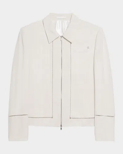 Helmut Lang Men's Ladder-stitch Border Zip Jacket