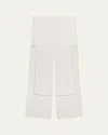 Helmut Lang Men's Ladder-stitch Carpenter Trousers In White