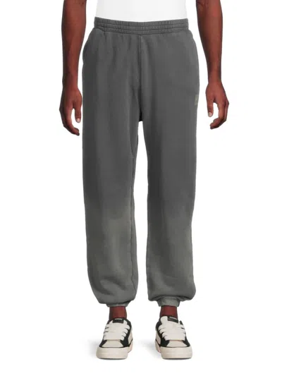 Helmut Lang Men's Lazer Curve Logo Cotton Sweatpants In Gray