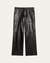 Helmut Lang Men's Leather Utlity Pants In Black