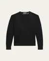 Helmut Lang Men's Linen Logo Long-sleeve Top In Black