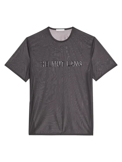 Helmut Lang Men's Logo Crewneck T-shirt In Black