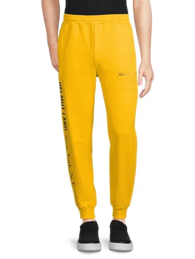 Helmut Lang Men's Logo Joggers In Taxi Yellow