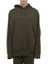 Helmut Lang Men's Mega Logo Zip-accented Oversized Hoodie In Green
