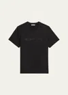 Helmut Lang Relaxed Fit Crew Neck T-shirt With Embossed Logo In Blk
