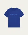 Helmut Lang Men's Logo Oversized Short-sleeve T-shirt In Cobalt