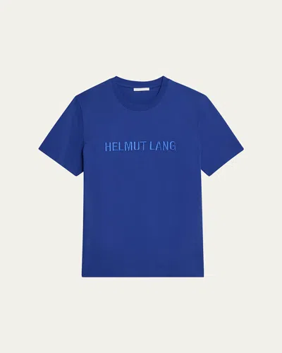 Helmut Lang Men's Logo Oversized Short-sleeve T-shirt In Cobalt