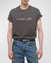 Helmut Lang Men's Logo Oversized Short-sleeve T-shirt In Graphite