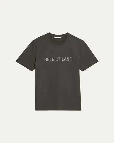 Helmut Lang Men's Logo Oversized Short-sleeve T-shirt In Graphite