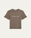 Helmut Lang Men's Logo Oversized Short-sleeve T-shirt In Brown