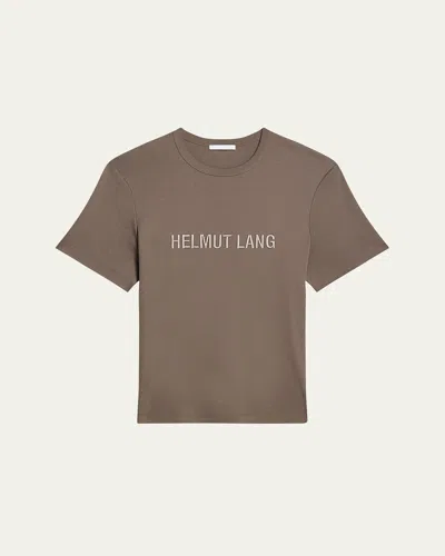 Helmut Lang Men's Logo Oversized Short-sleeve T-shirt In Olv