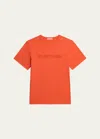 Helmut Lang Men's Logo Oversized Short-sleeve T-shirt In Safety Orange
