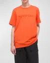 Helmut Lang Men's Logo Oversized Short-sleeve T-shirt In Safety Orange