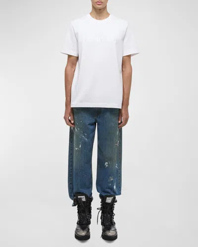HELMUT LANG MEN'S LOGO OVERSIZED SHORT-SLEEVE T-SHIRT