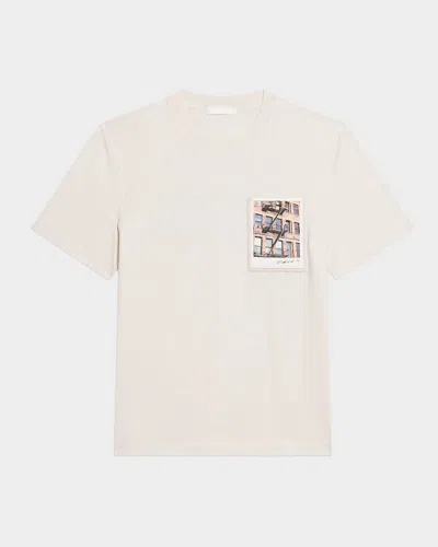 Helmut Lang Postcard Building Graphic Print T-shirt In Neutral