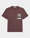 Helmut Lang Short Sleeve Pocket Postcard Tee In Brick