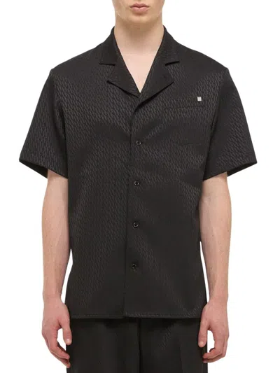 HELMUT LANG MEN'S MODEST JACQUARD CAMP SHIRT