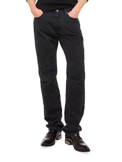 Helmut Lang Men's Moto Worker Jeans In Black