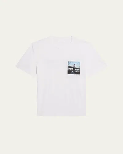 Helmut Lang New York Bridge Postcard T-shirt In White