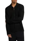 Helmut Lang Half Zip Linen Sweater In Black
