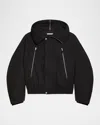 Helmut Lang Relaxed Fit Hooded Bomber Jacket In Black