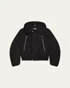 Helmut Lang Relaxed Fit Hooded Bomber Jacket In Black