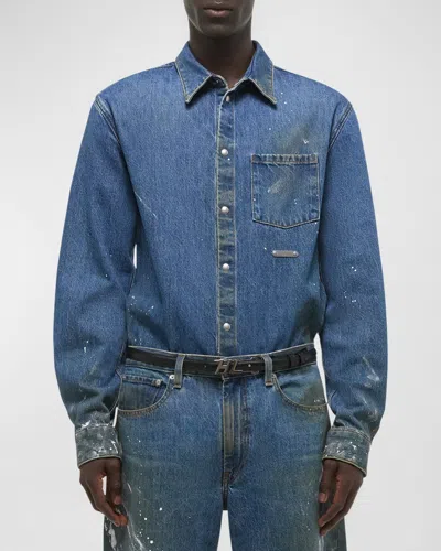 Helmut Lang Denim Shirt Jacket In Indigo