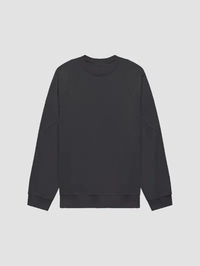 Helmut Lang Men's Patch Moto Crewneck Sweatshirt In Vintage Black