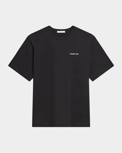 Helmut Lang Men's Plastic Logo T Shirt In Blue