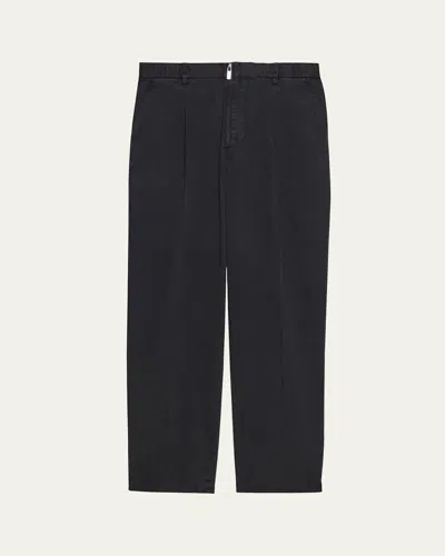 Helmut Lang Men's Pleated Loose Fit Zoot Pans In Black
