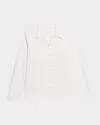 Helmut Lang Knife Pleat Stripe Cotton Poplin Summer Shirt In White