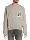 Helmut Lang Men's Postcard Cotton Sweatshirt In Gold