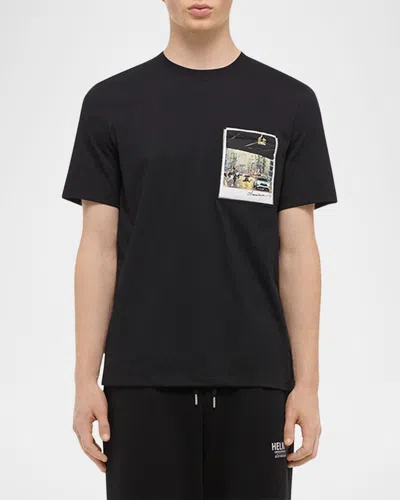 Helmut Lang Black Overpass Postcard T-shirt
