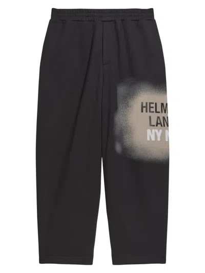 Helmut Lang Men's Relaxed Fit Logo Cotton Sweatpants In Black