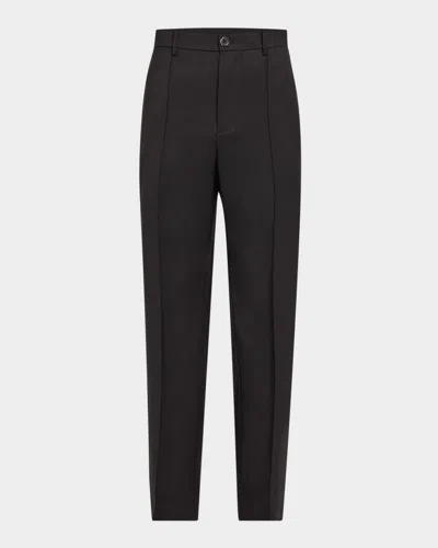 Helmut Lang Men's Relaxed-fit Pleated Suit Trousers In Blk